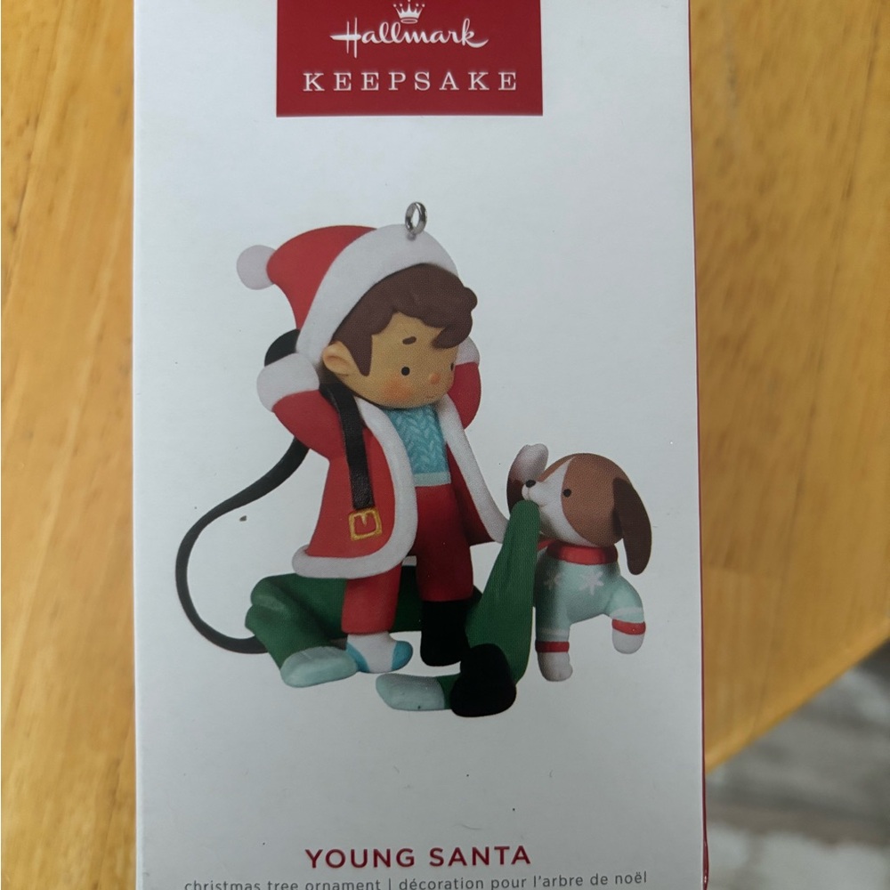 Hallmark Keepsake Young Santa Ornament - Red and Green